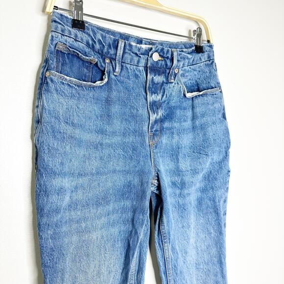 GOOD AMERICAN Good 90s Medium Wash Relaxed Fit Jeans 27/4 - Picture 3 of 7